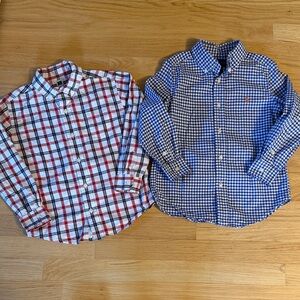 Ralph Lauren, Janie & Jack, Boys Cotton Button-Down Collared Shirts, Size 5